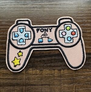 Game Controller Embroidered Patch Sony Playstation FONY Funny